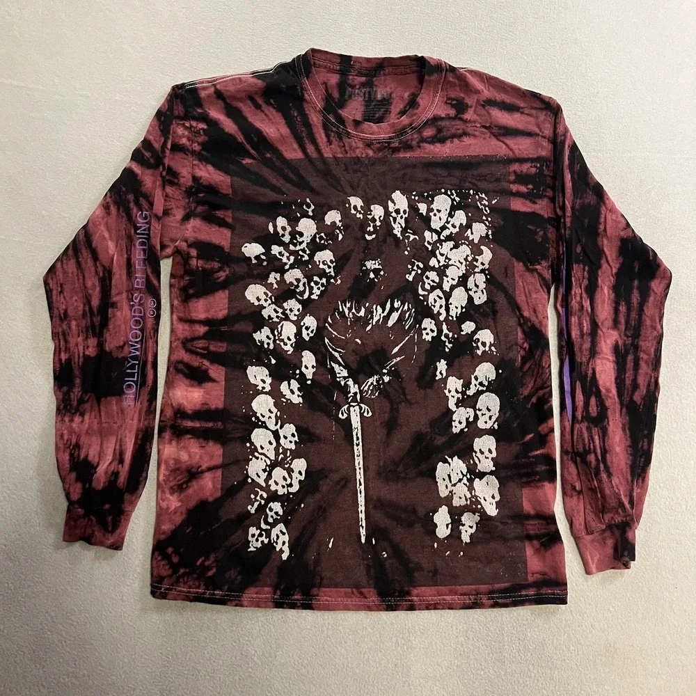 Post Malone Hollywoods Bleeding 2019 Concert Tour T-Shirt Men's Medium Tie Dye